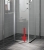 Atea drzwi prysznicowe 2-częściowe z polem stałym po prawej stronie bezprogowe 100 srebro / szkło z powłoką