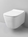 A16 miska podwieszana rimless WC biała z deską slim
