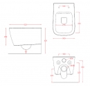 A16 miska podwieszana rimless WC biała z deską slim